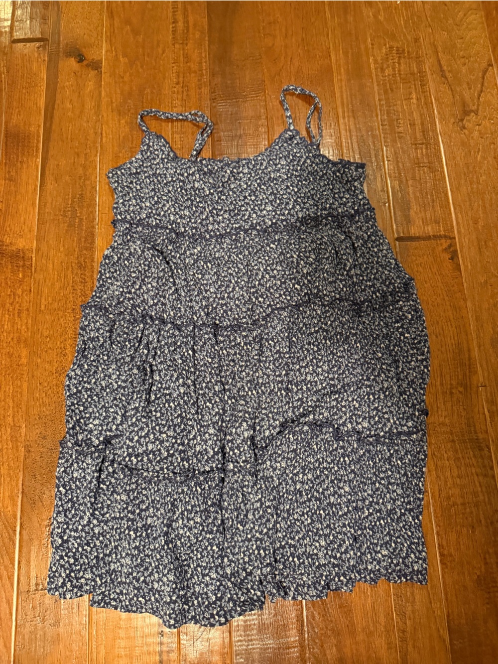 Lulu's Navy and White Floral Smocked dress